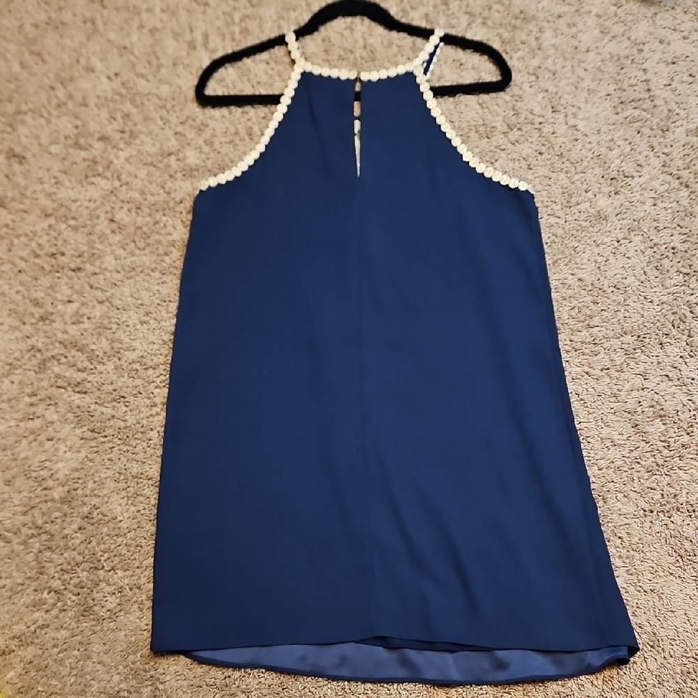 Lilly Pulitzer Pearl Soft Shift Dress In True Navy - Picture 7 of 11